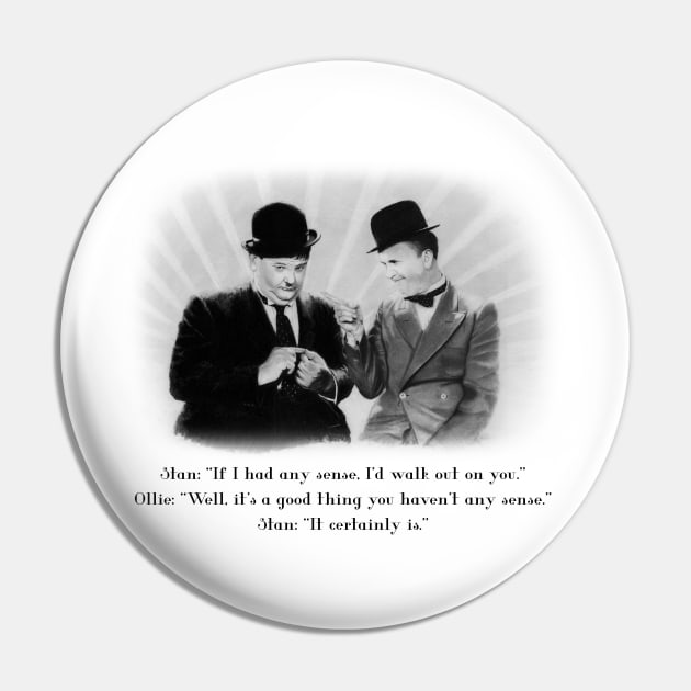 Laurel and Hardy Tee Pin by pencilartist