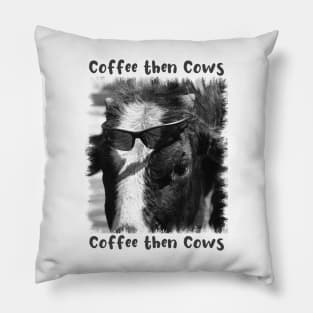 Funny Cows in Sunglasses Pillow