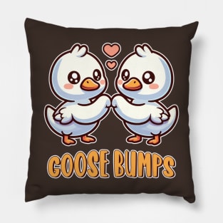 Goosebumps Two Kawaii Baby Geese Friends Pillow