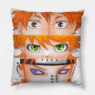 orange haired anime characters Pillow