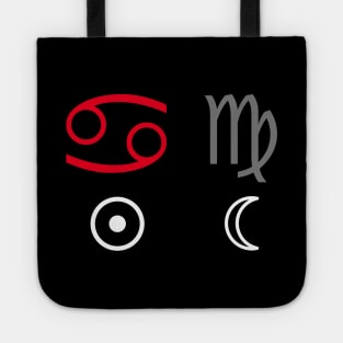 Cancer Sun Virgo Moon Zodiac Sign Tote