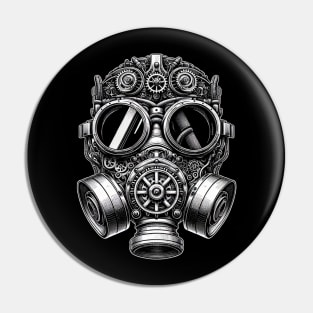 Steampunk Gasmask Pin