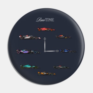 It's race time clock! F1 funny graphic tee,Formula 1,Racing Fan Gift Pin