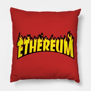 Ethereum in Flames Pillow