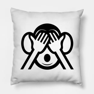 3 Wise Monkeys Mizaru 見ざる See NO Evil Emoji Pillow