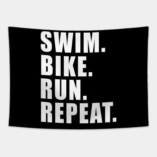 SWIM BIKE RUN REPEAT TRIATHLON KONA Tapestry