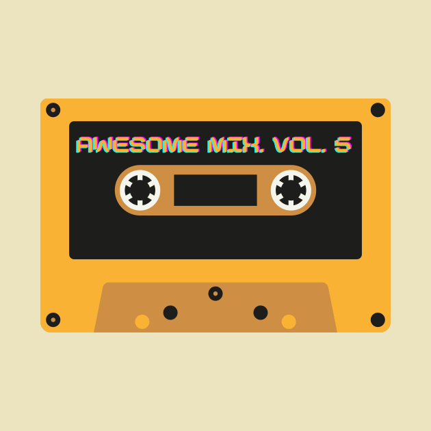 Awesome Mixtape Vol. 5 Casette Player Guardians of the galaxy by waltzart