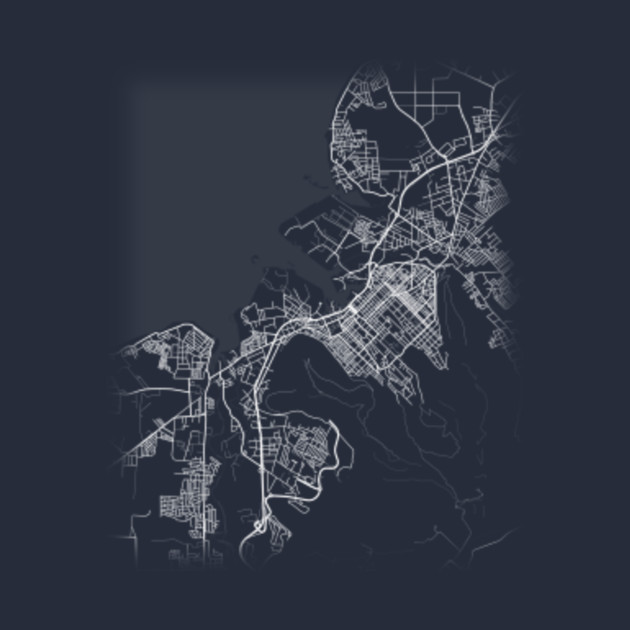 Minimal Port Louis Mauritius City Map Port Louis T Shirt