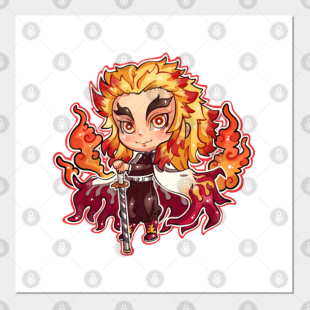 Rengoku Kyojuro Kimetsu No Yaiba Kimetsu No Yaiba Demon Slayer Posters And Art Prints Teepublic