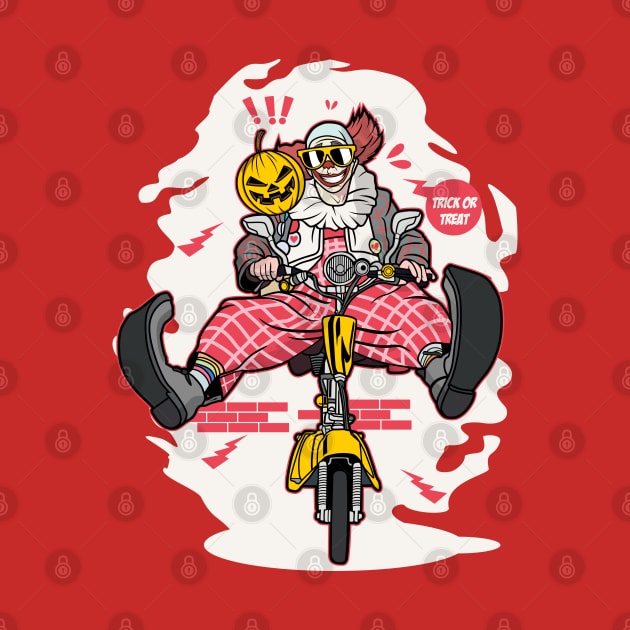 Clown Biker by beanbeardy