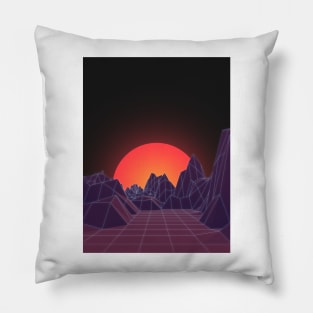 80s Vaporwave Retro Pillow