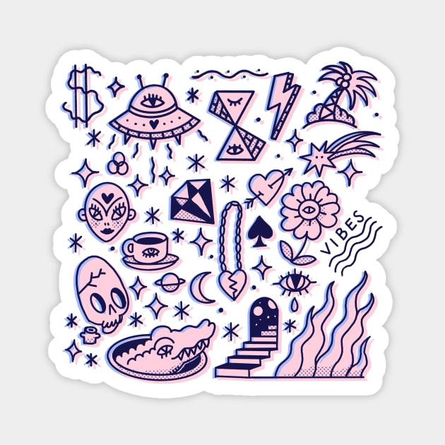 Conspiracy doodle Magnet by Paolavk