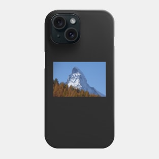 Matterhorn, autumn, trees, forest, Zermatt, Valais, Switzerland Phone Case