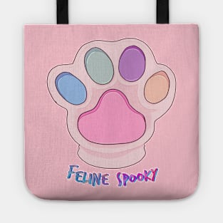 Feline Spooky || White paw version Tote