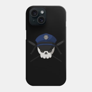 Police crew Jolly Roger pirate flag (no caption) Phone Case