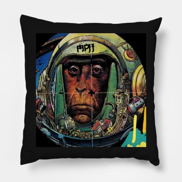 MPJJ Monkey Astronaut MPJJ Pillow by Potsy