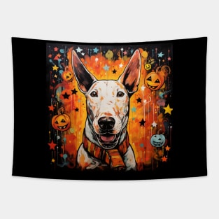 Halloween White Bull terrier Tapestry