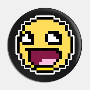 Awesome Face 8-bit Pin