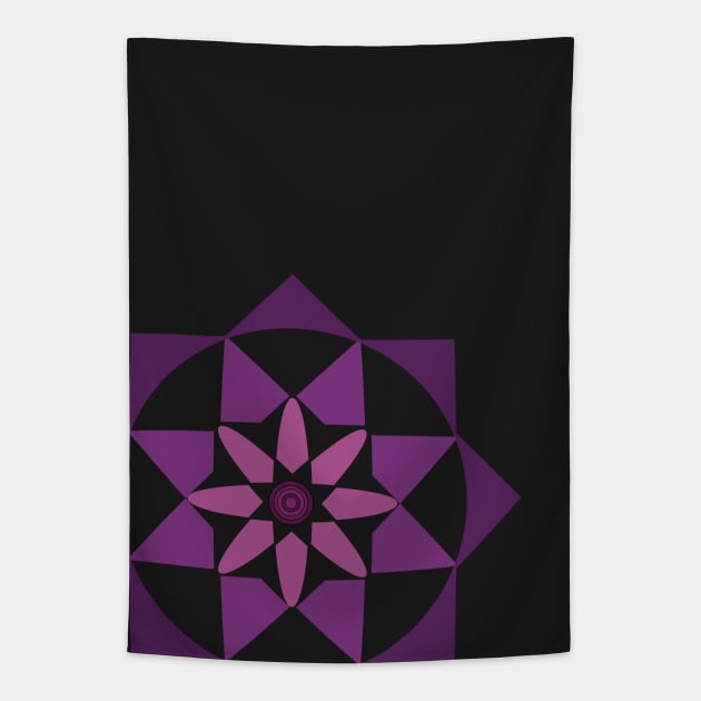 Geometric mandala Tapestry by SAMUEL FORMAS