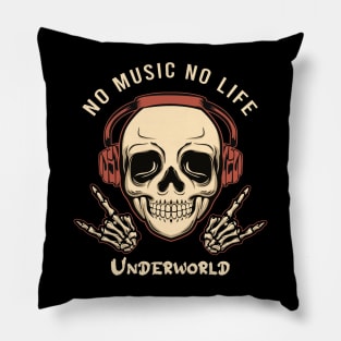 No music no life underworld Pillow