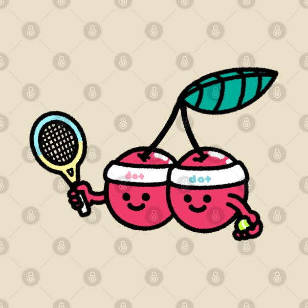 Cherry Plays Tennis by dotbyedot