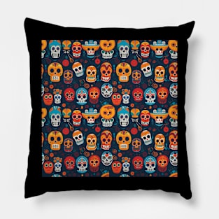 Day of the dead pattern Pillow