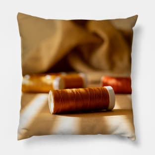 Sewing gift for a seamstress in warm earth tones Pillow