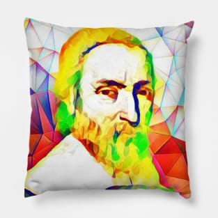 Nicolas Claude Fabri de Peiresc Colourful Portrait | Nicolas Claude Fabri de Peiresc Artwork 11 Pillow