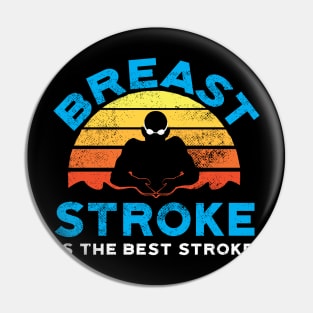 Retro Mens Breast Stroke Swimmer Pin