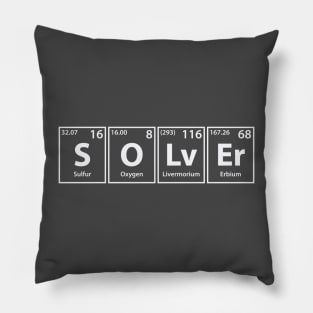 Solver (S-O-Lv-Er) Periodic Elements Spelling Pillow