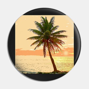 Palm Tree at Sunrise Pin