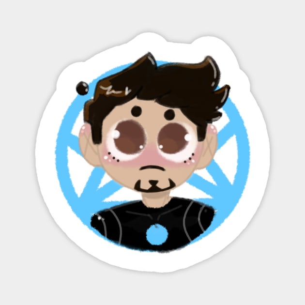 Chibi Tony Magnet by Gallifreyanz