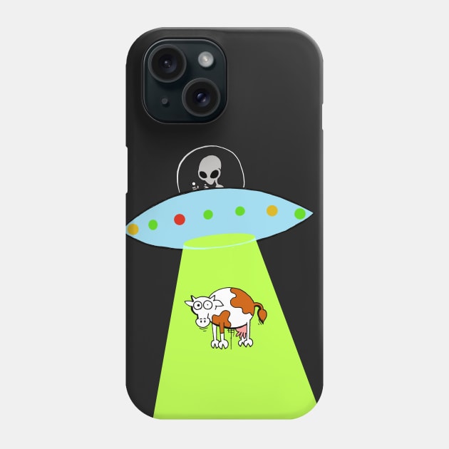 UFO and cow Phone Case by lucamendieta