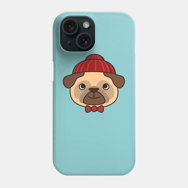 Beanie Pug Is Kawaii And Cute Phone Case by happinessinatee