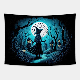 Witch Forest Girl Tapestry