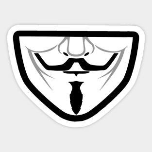 V For Vendetta Mask Stickers Teepublic