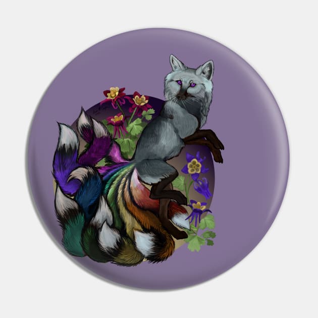 Pride Kistsune Pin by Shadowind