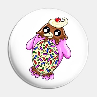 Strawberry Ice Cream Penguin Pin