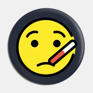 Thermometer Sick Emoji Pin