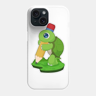 Turtle Pupil Pencil School Phone Case