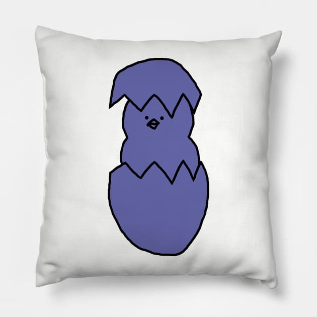 Very Peri Periwinkle Blue Chicken Color of the Year 2022 Pillow by ellenhenryart