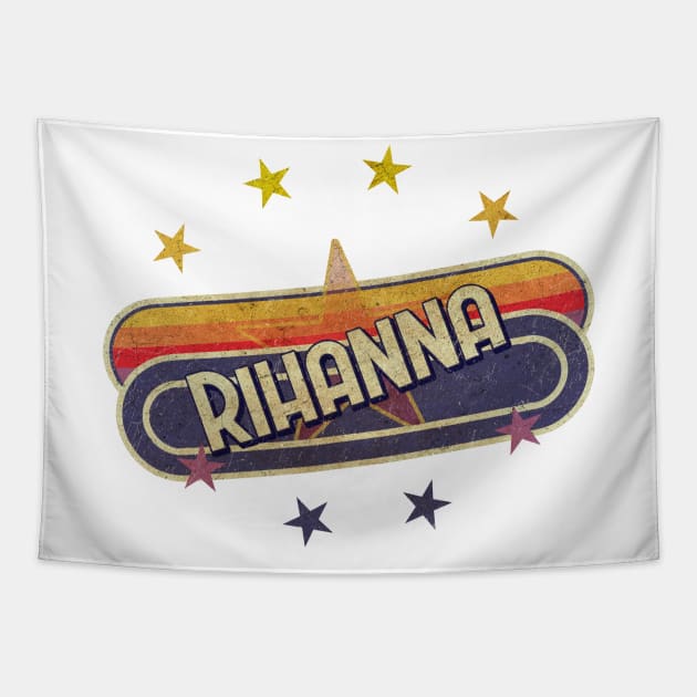 ElaCuteOfficeGirl Vintage Rihanna Tapestry by ElaCuteOfficeGirl Waving Hand