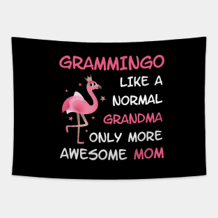 Grammingo like a normal grandma only more awesome mom with cute flamingo Tapestry