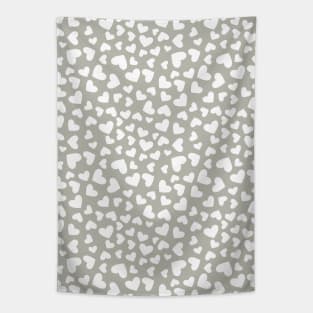 Gray Hearts Repeated Pattern 113 Tapestry