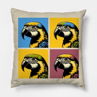 Pop Yellow-headed amazon Art - Cool Birds Pillow