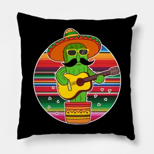 Cinco De mayo Cactus Mexican sombrero hat Pillow