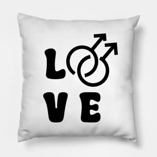 Love Gay Black Pillow