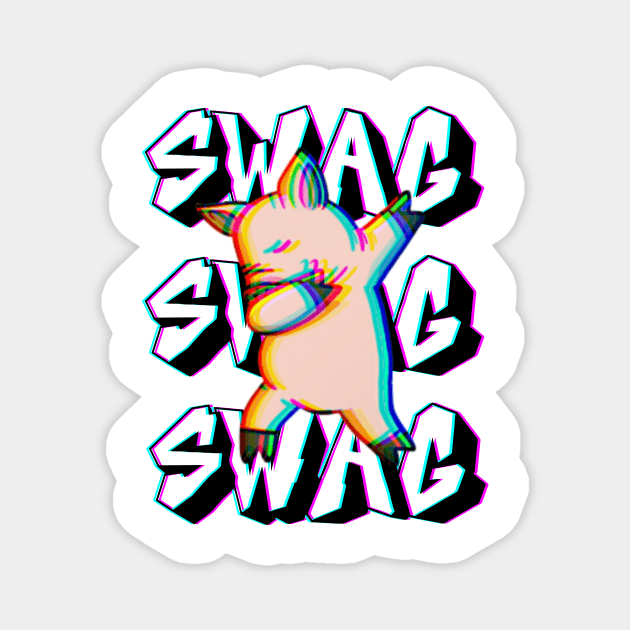 pig swag Magnet by Qibar Design