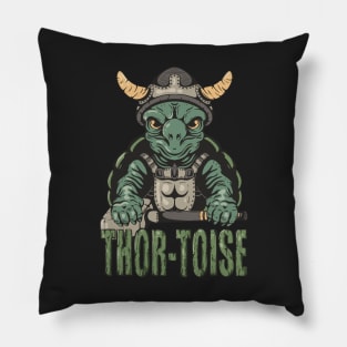 Thor-Toise Viking Turtle Lover Nordic Pillow