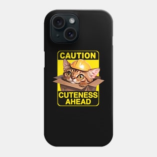 Abyssinian Cat Wearing Hardhat Phone Case